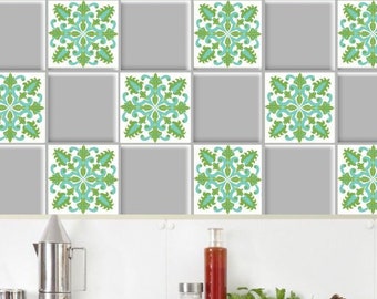 Fliesenaufkleber Jahrgang Blau Grau Jahrgang Fliesen | Etsy