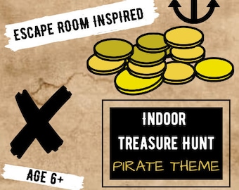 Easter egg hunt, Indoor, Kids, Pirate theme, Puzzles, Escape room inspired, Puzzles for Children, Digital Download, Family fun
