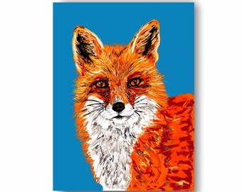 Fox Blank Greetings Card | Woodland Creature Birthday Card | British Wildlife Notelet | Animal Thank You Card | FSC Eco Card