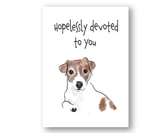 Jack Russell Greetings Card | Terrier Dog Birthday Card | Mother’s Day Card | Card from the Dog | Pet Lover Card | Card for Girlfriend/Wife
