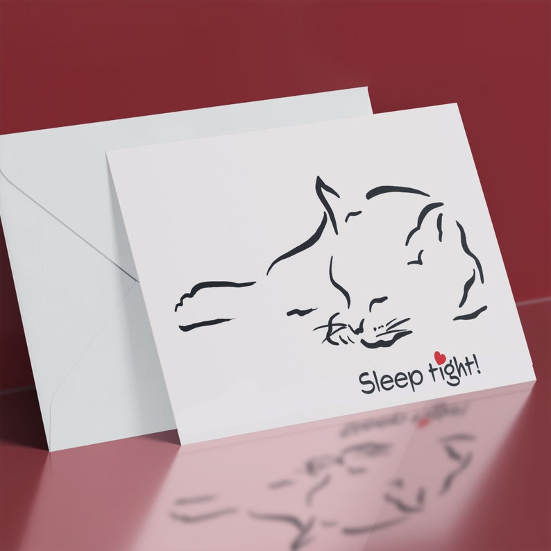 Cat Sympathy Card Pet Bereavement Greetings Card Cat Memorial Card Condolences Card Cat Loss Card Plastic Free image 2