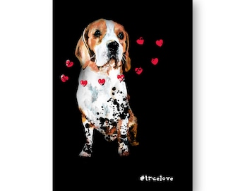 Beagle Anniversary Card for Husband | Beagle Greetings Card for Wife | Hound Dog Valentine’s Card | Wedding Card for Dog Lover