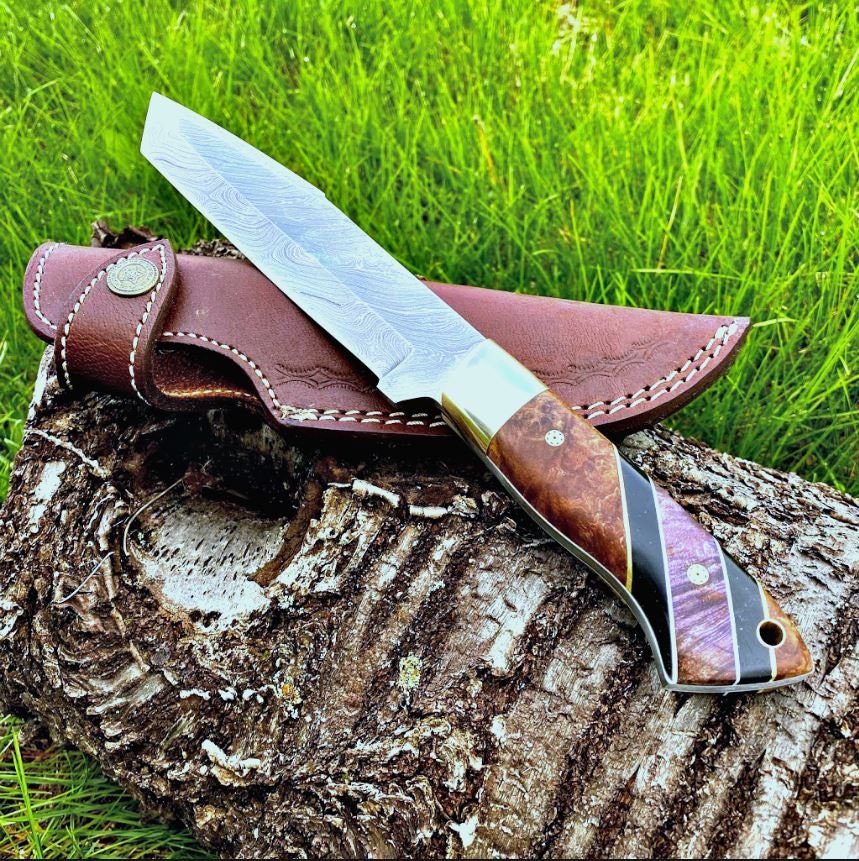 True Damascus Hunting Knife
