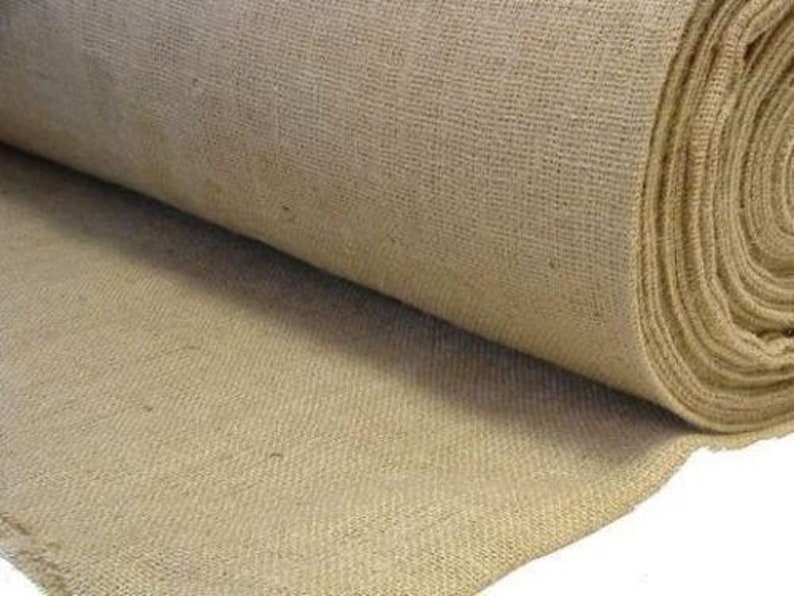 wedding runners 72/" wide hessian 10oz garden use any length upholstery use