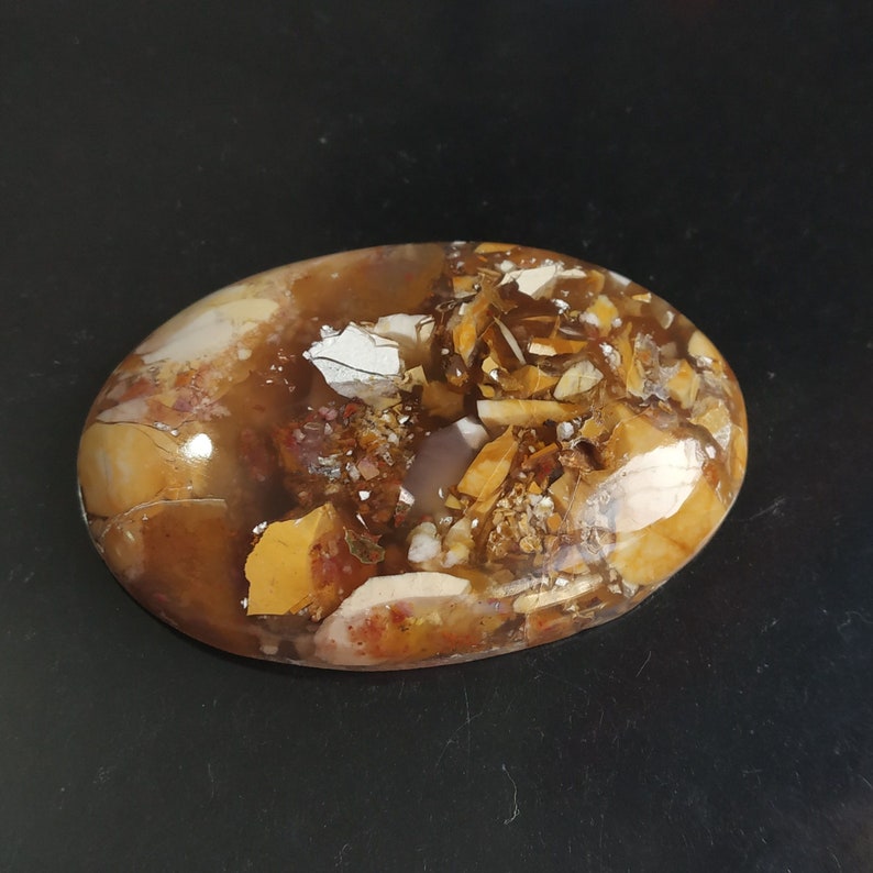 44x29x7 MM Mookaite Loose Gemstone... Mookaite Jasper Oval Cabochon Natural Designer Stone Brecciated Mookaite Jasper Stone