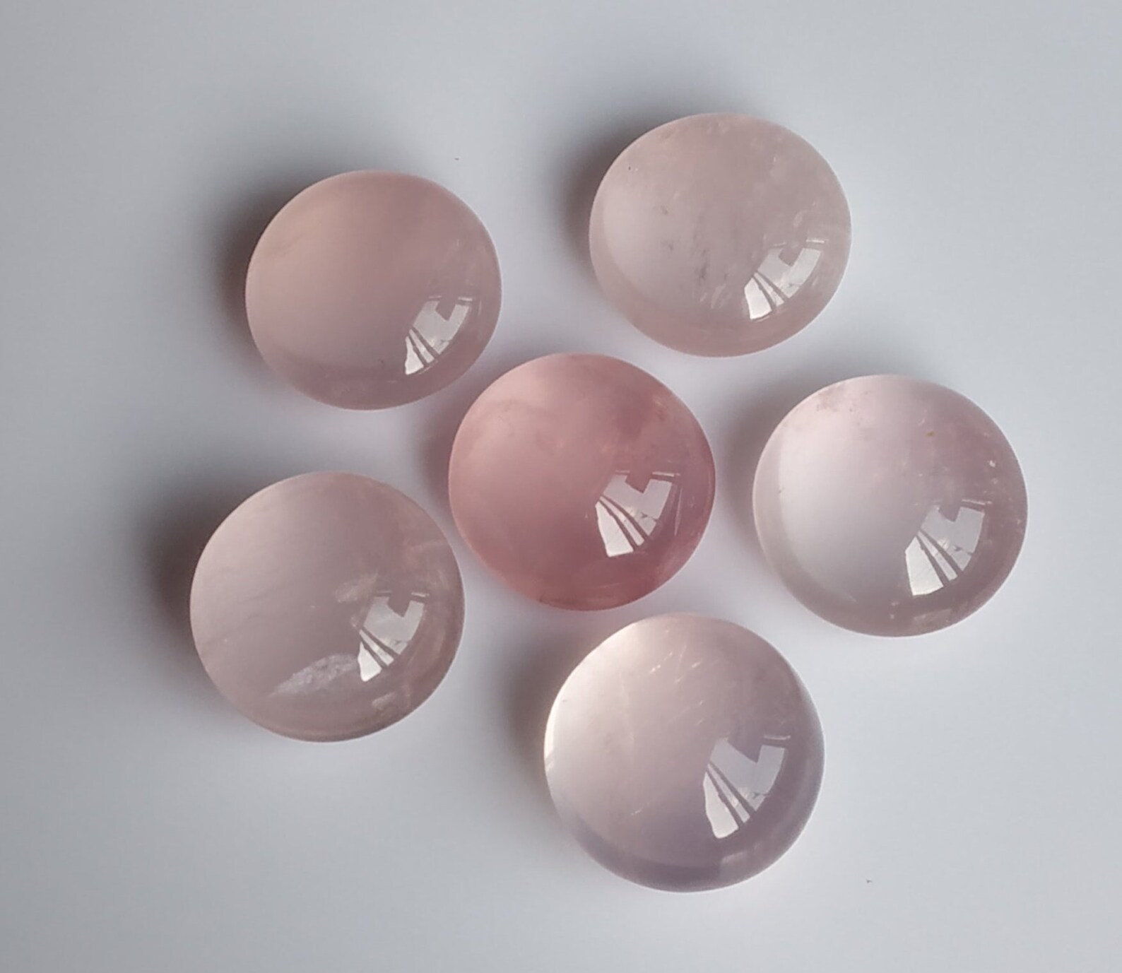 Rose Quartz Round Lot Cabochon Gemstone Rose Quartz Etsy