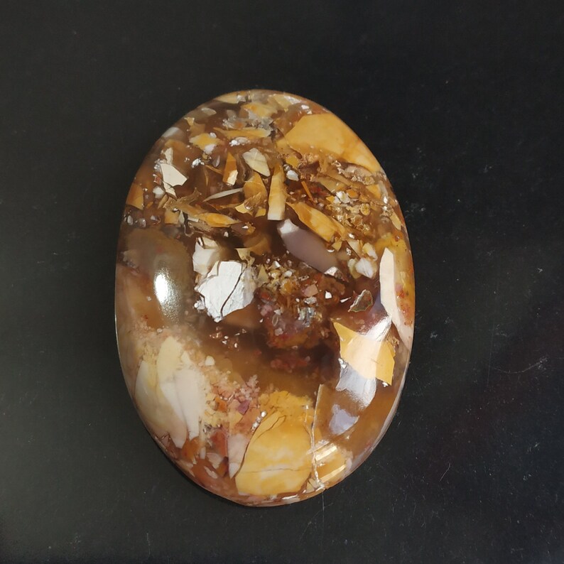 44x29x7 MM Mookaite Loose Gemstone... Mookaite Jasper Oval Cabochon Natural Designer Stone Brecciated Mookaite Jasper Stone