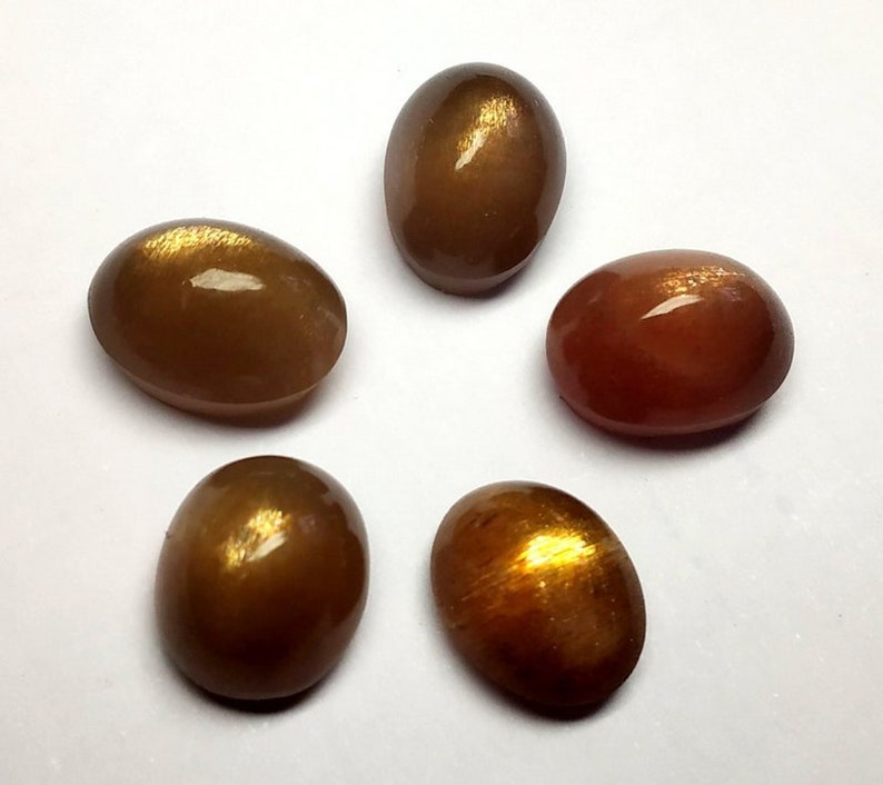 Loose Cabochon. 5 Psc Natural Designer Grey Sun Stone Cabochon,Size 13x10 to 11x9 MM,31 Cts Grey Sunstone Oval Cabochon Gemstone Lot