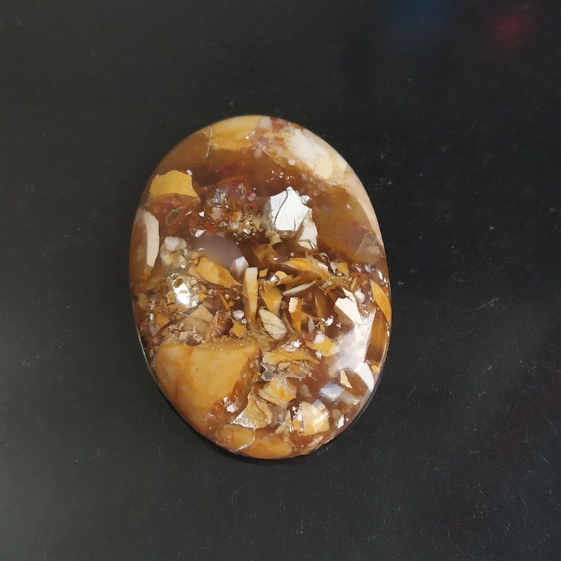 44x29x7 MM Mookaite Loose Gemstone... Mookaite Jasper Oval Cabochon Natural Designer Stone Brecciated Mookaite Jasper Stone