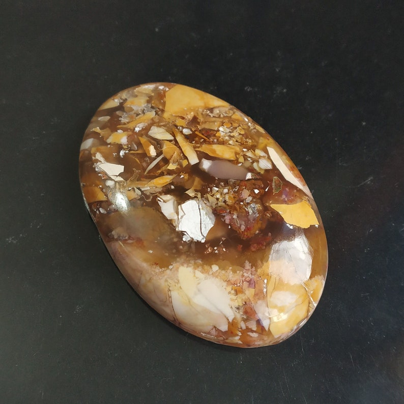 44x29x7 MM Mookaite Loose Gemstone... Mookaite Jasper Oval Cabochon Natural Designer Stone Brecciated Mookaite Jasper Stone