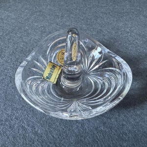 RCR “Aurea” Crystal Wedding Ring Holder, Italy Glass Jewelry Tray Storage, Trinket Dish Organizer, Vintage Home Decor Birthday Gifts for Her