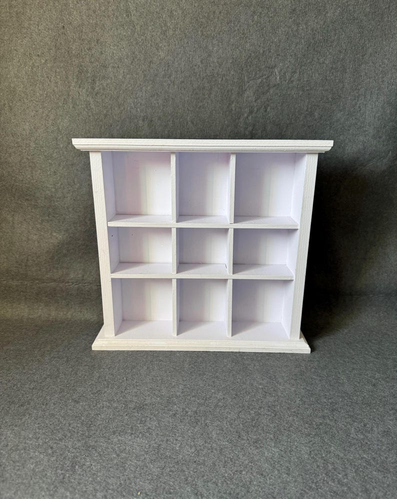 Lavender Cottagecore Curio Cabinet - Lilac 9-slot Shadow Box for ...
