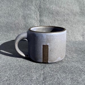 Vintage Purple Studio Pottery Mug, Hand Thrown Speckled Stoneware Coffee Cup, Shell Nautilus Mark, Earthy Organic Modern Ceramic Mug