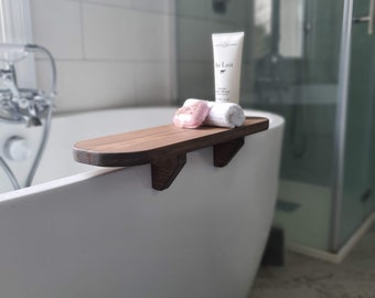 Wooden One Side Bath Caddy Bath Tray Bath Rack Bath Board One Rim Attaching Sides Bath Shelf Bath Tub Side Tray