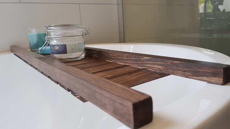 Wooden Bath Rack Grid Over The Bath Storage Tray Bath Board | Etsy