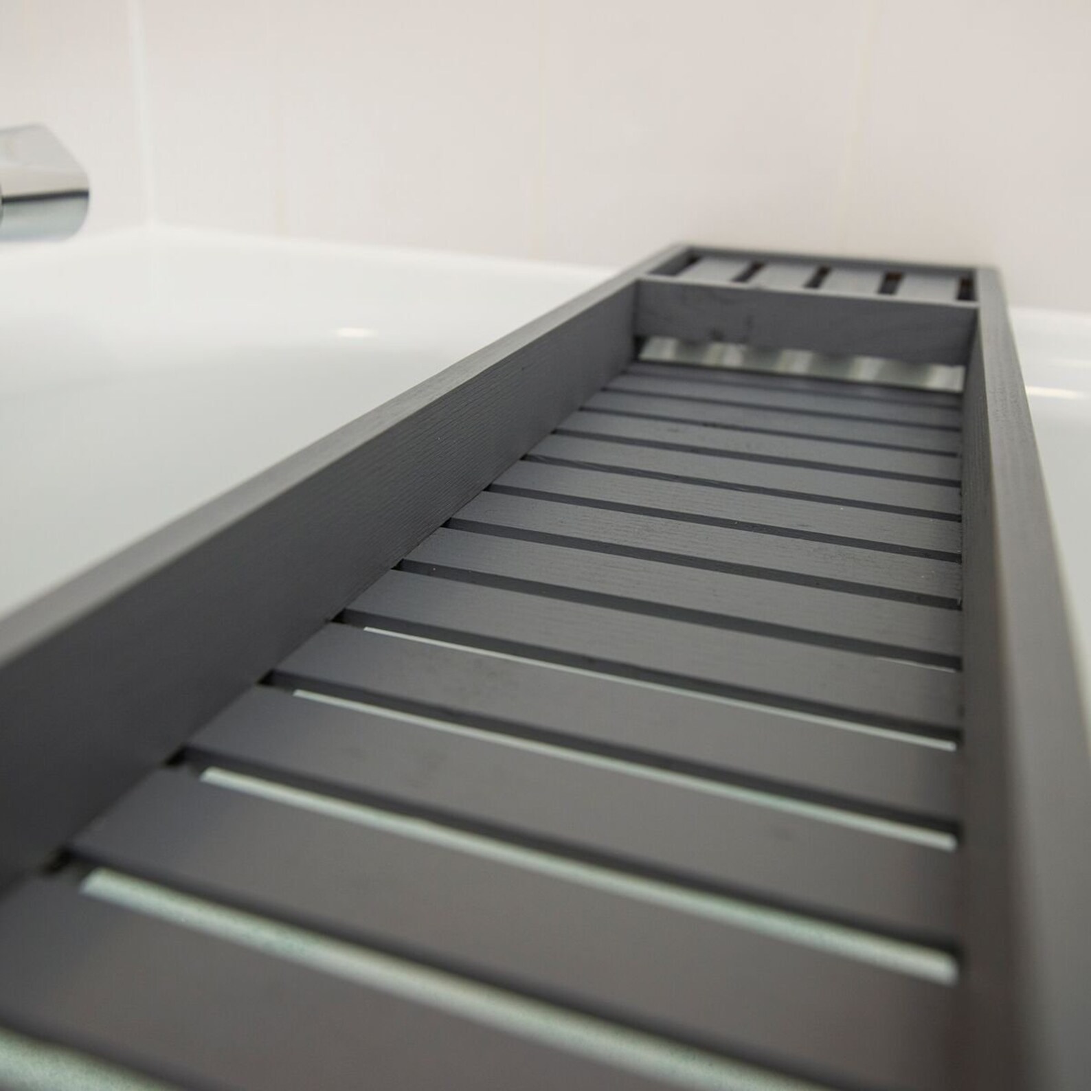 Wooden Grey Bath Rack Over the Bath Storage Tray Bath Board Etsy UK