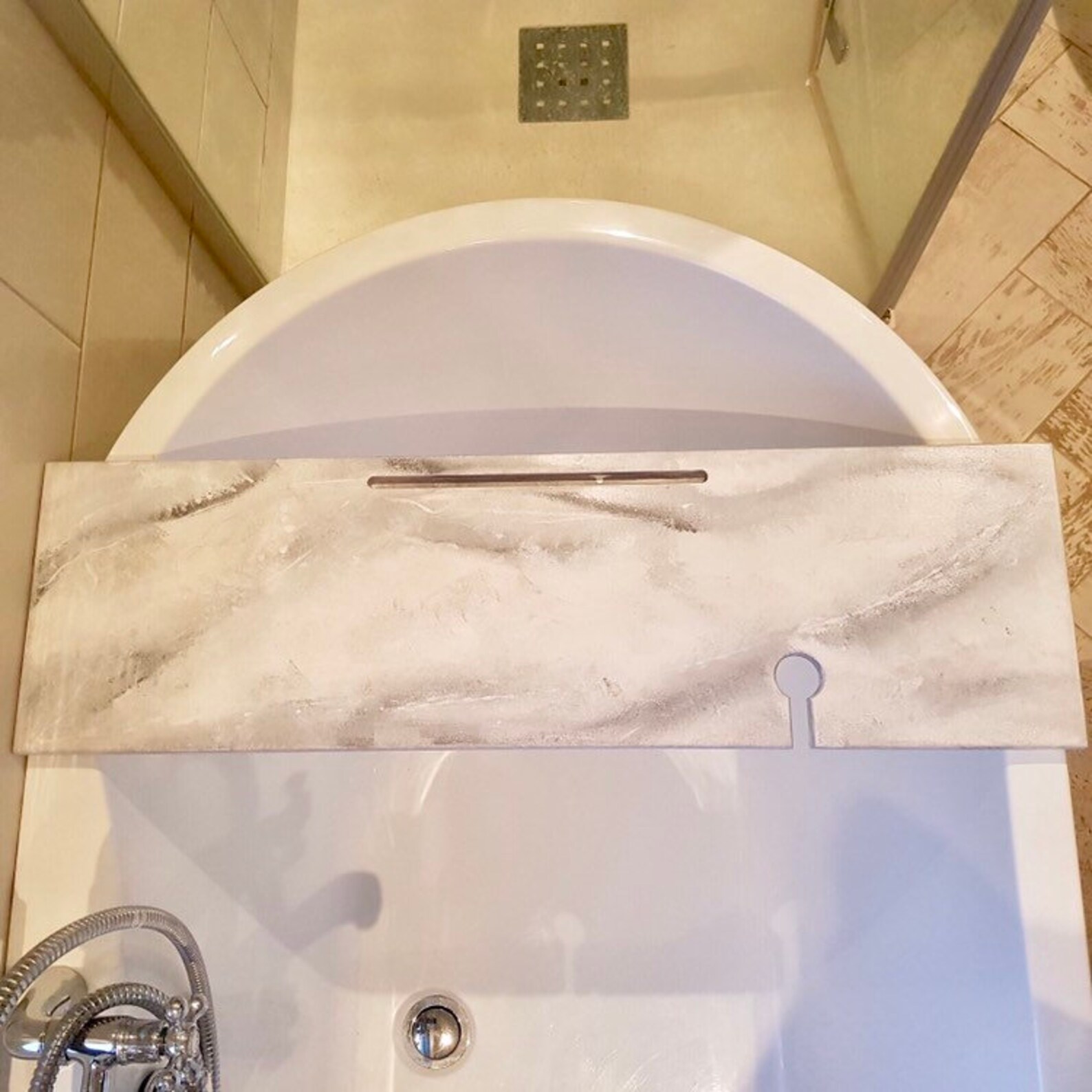 Dreamy Marble Effect Wooden Bath Rack Extra Wide Bath Board Etsy UK