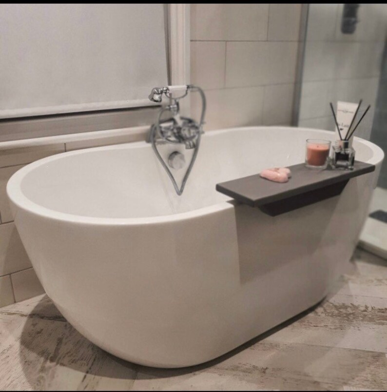 Wooden One Side Bath Caddy Bath Tray Bath Rack Bath Board One - Etsy