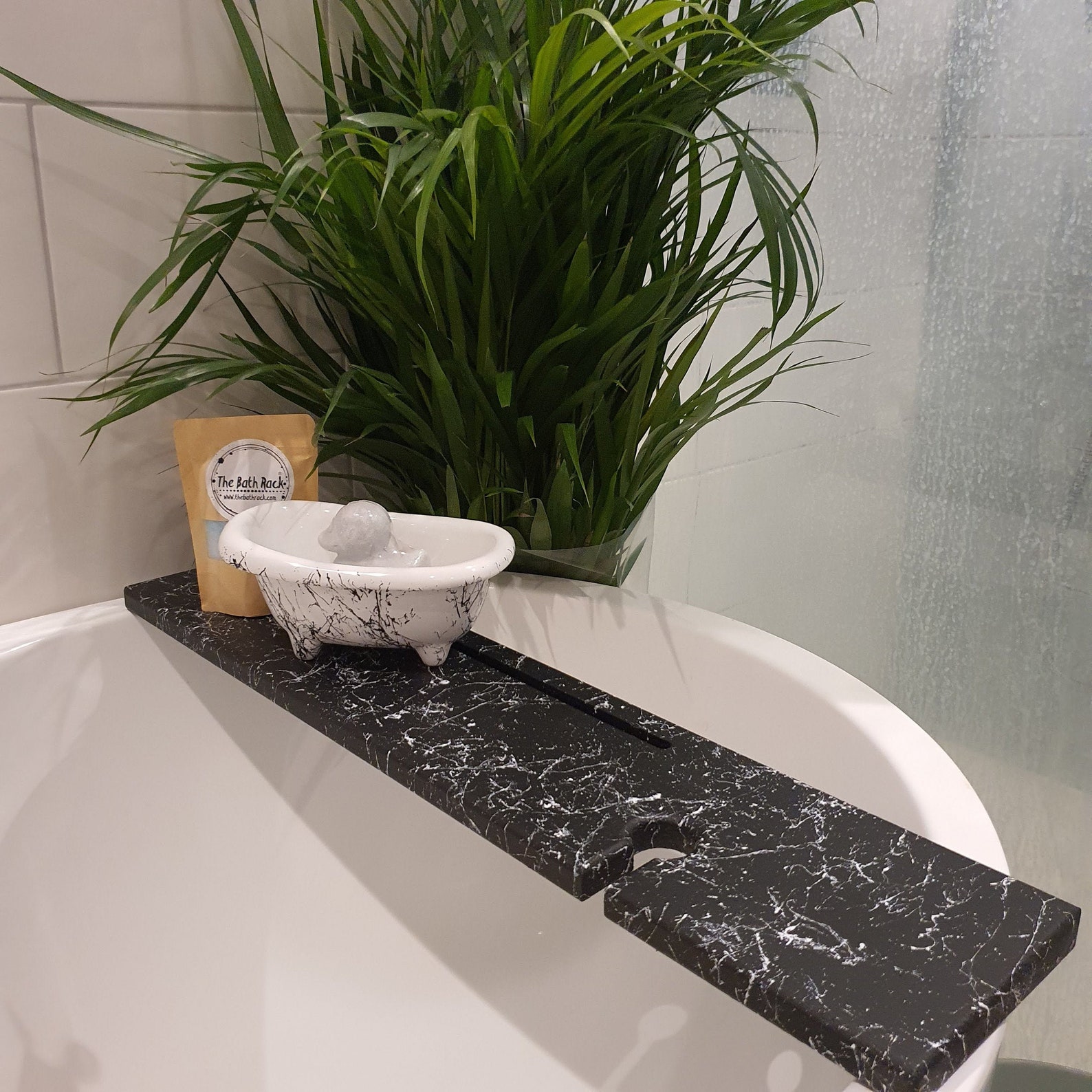 Black Marble Effect Bath Rack Bath Caddy Bath Tray Bath Board Etsy UK
