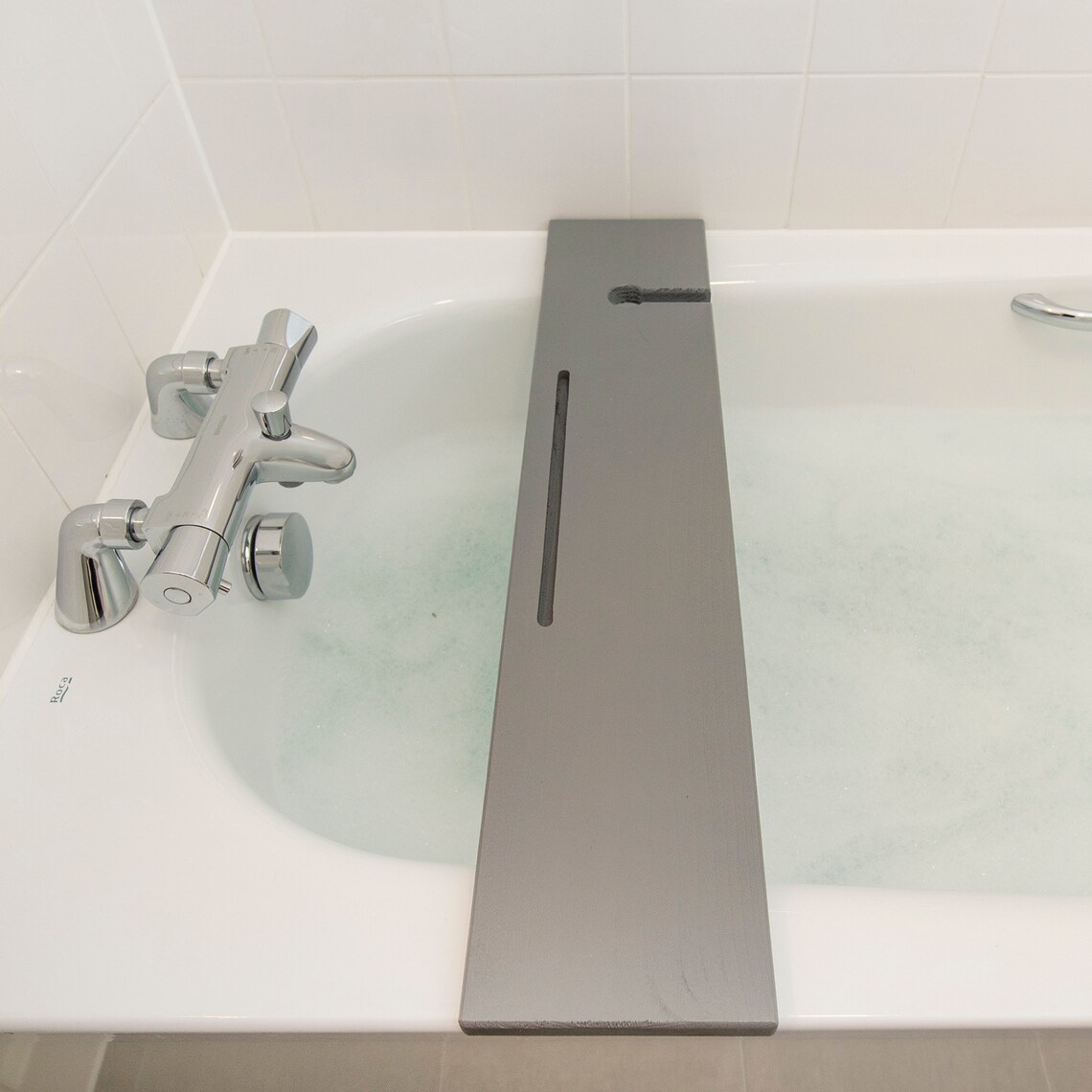 Wooden Grey Bath Board Solid Wood Handmade Slate/gray Bath Etsy UK