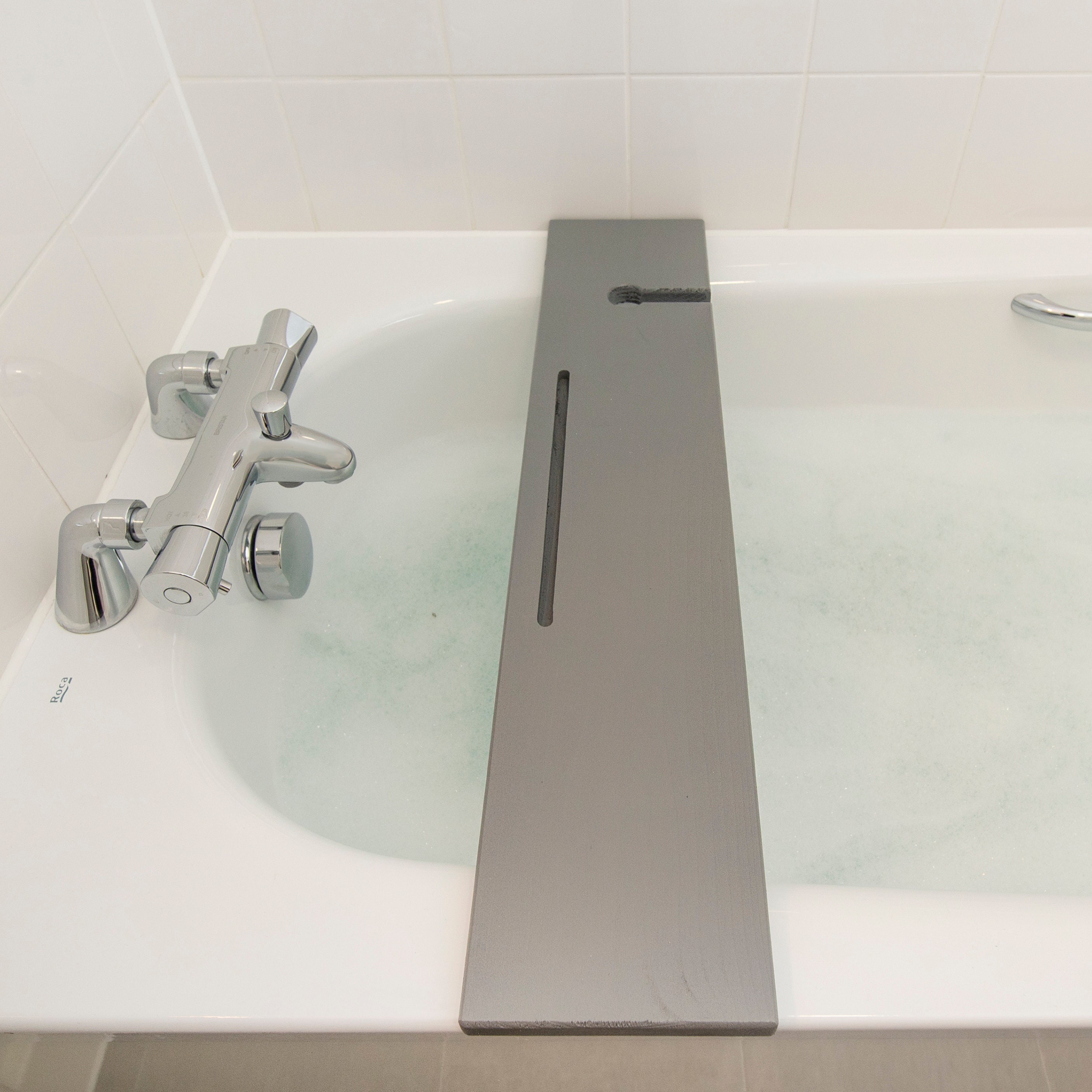 Wooden Grey Bath Board Solid Wood Handmade Slate/gray Bath - Etsy