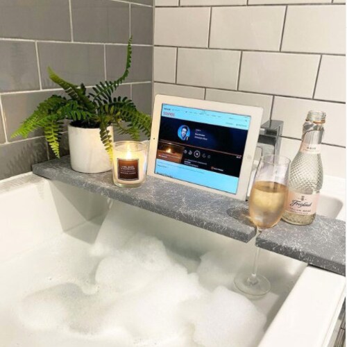 Black Marble Effect Bath Rack Bath Caddy Bath Tray Bath Board Etsy UK