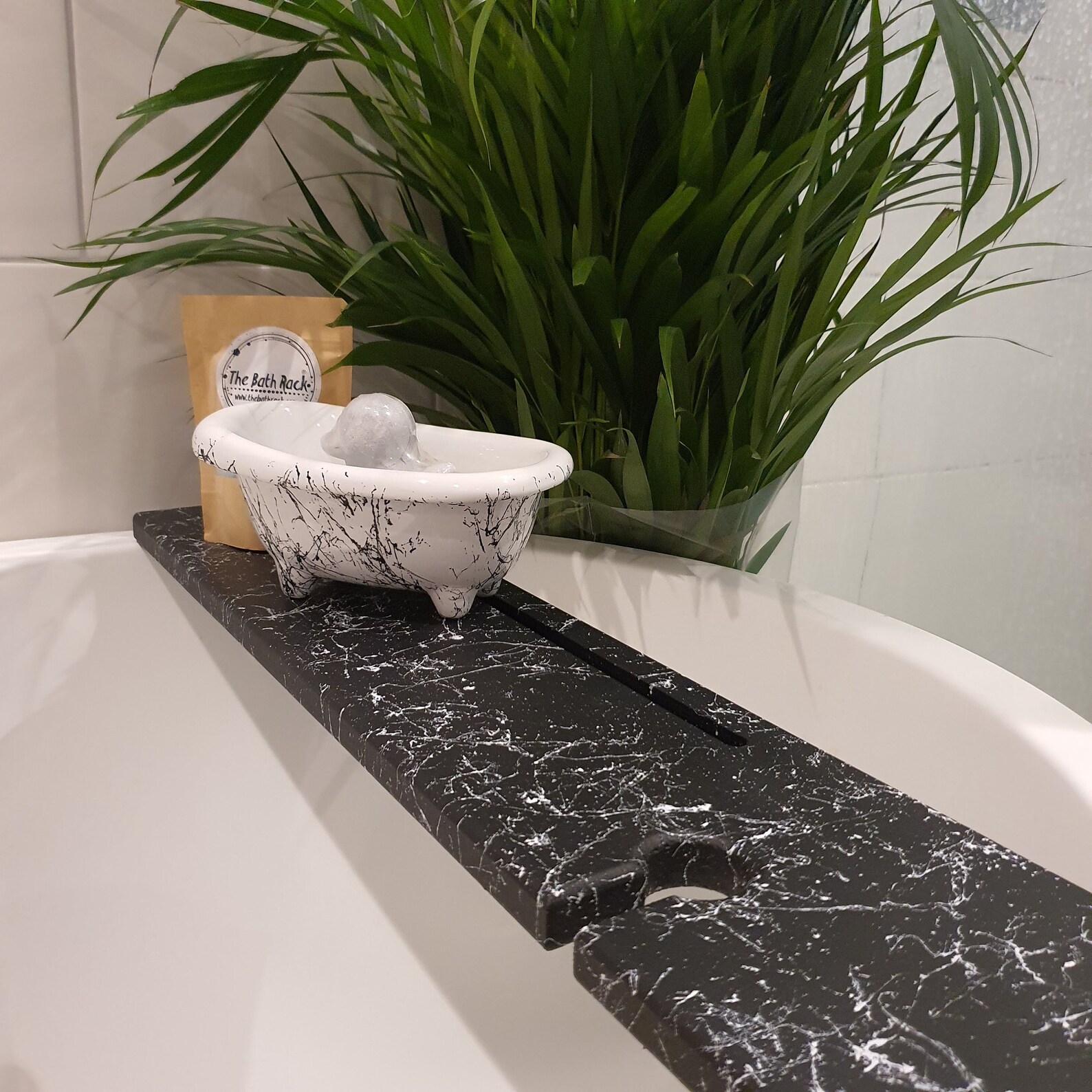 Black Marble Effect Bath Rack Bath Caddy Bath Tray Bath Board Etsy UK