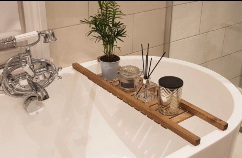 American Walnut Wooden Bath Rack Grid Over the Bath Tub Etsy UK