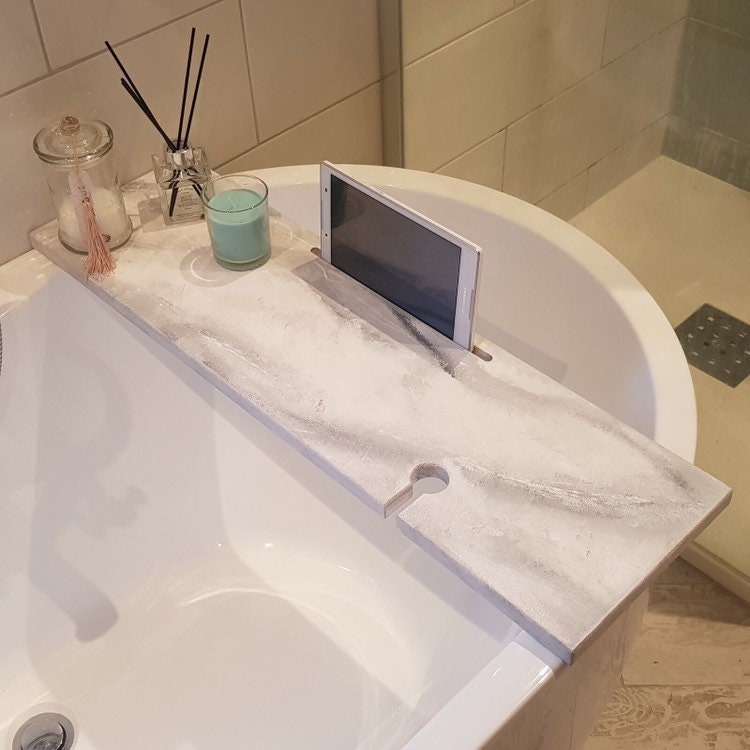 Dreamy Marble Effect Wooden Bath Rack Extra Wide Bath Board Etsy UK