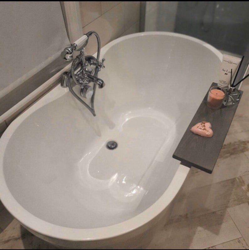 Wooden One Side Bath Caddy Bath Tray Bath Rack Bath Board One - Etsy