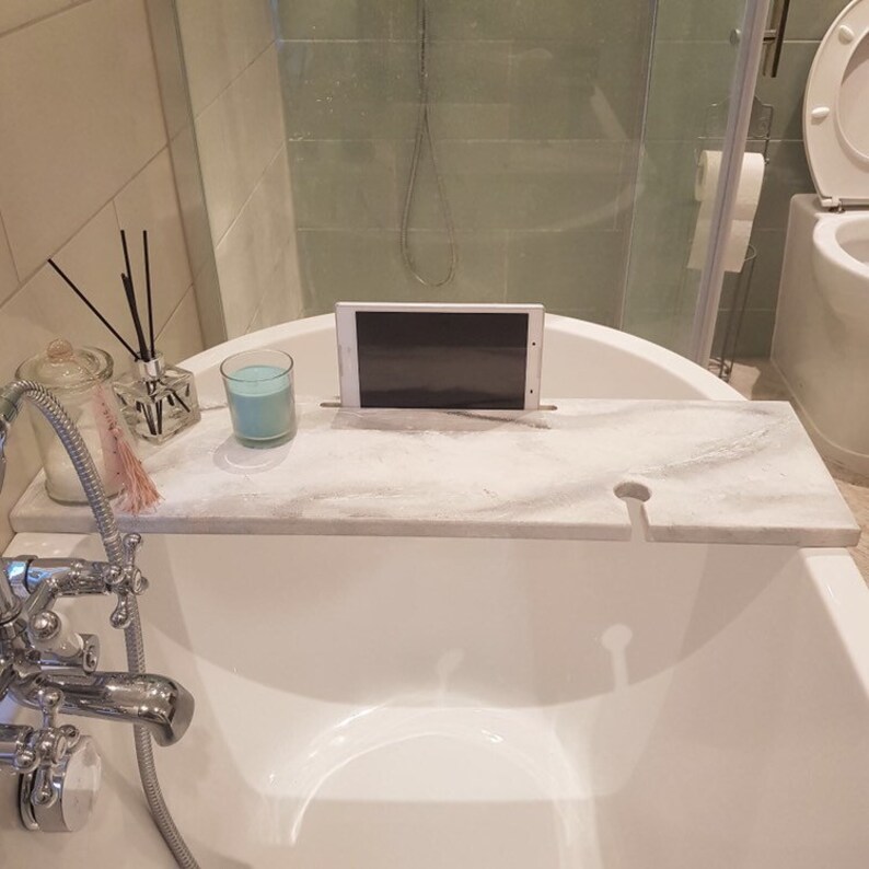 Dreamy Marble Effect Wooden Bath Rack Extra Wide Bath Board Etsy UK