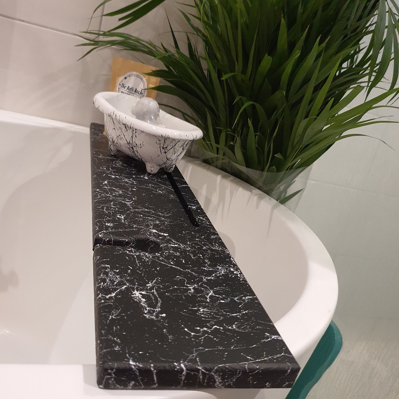 Black Marble Effect Bath Rack Bath Caddy Bath Tray Bath Board Etsy UK