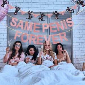 bride to be banner, same pe***  forever banner, bridal shower, bachelorette party decorations, hen party banner