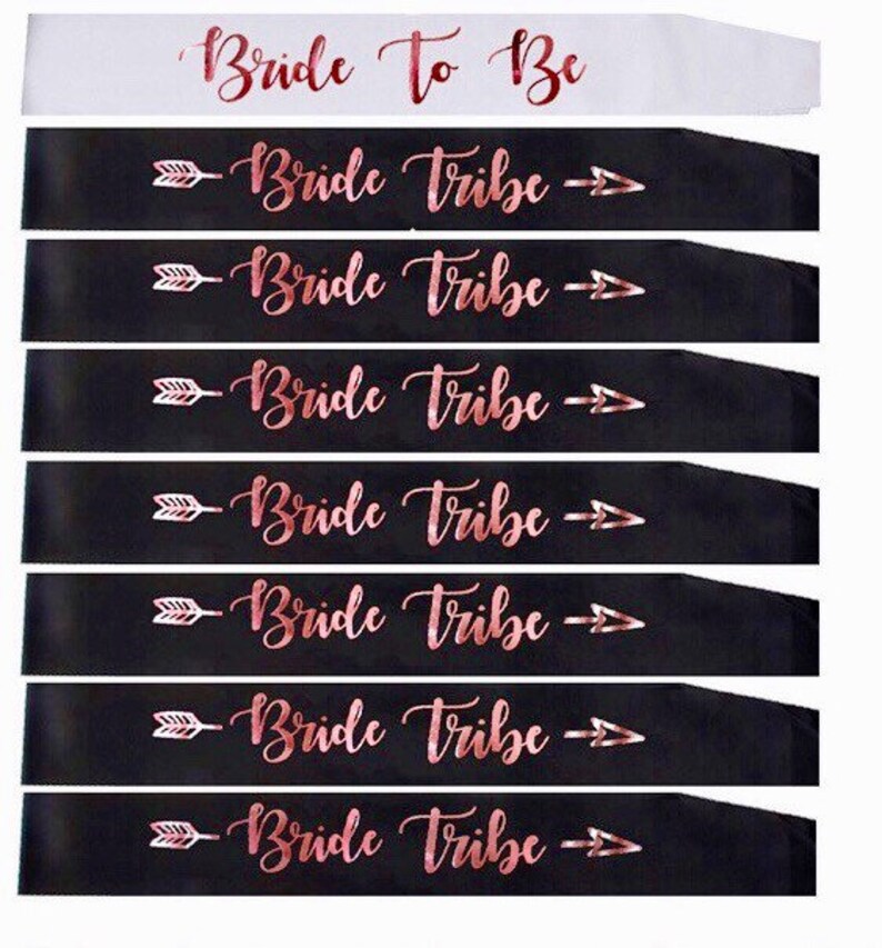 rose gold bridesmaid sash
