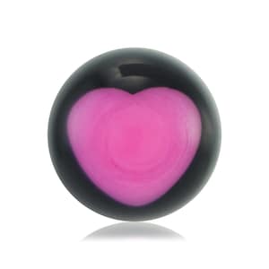 love Heart Ball Replacement Colourful & Fun for Piercing Bars Spare Part Kit to fit 1.6mm 14g Barbell Labret scaffold navel tongue nipple