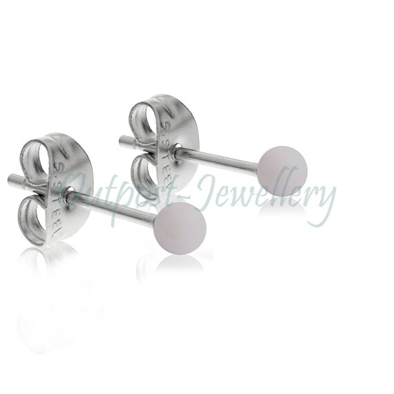Besjewel Stud Earrings Set 3Mm 5Mm Hypoallergenic Surgical Stainless Steel Earin