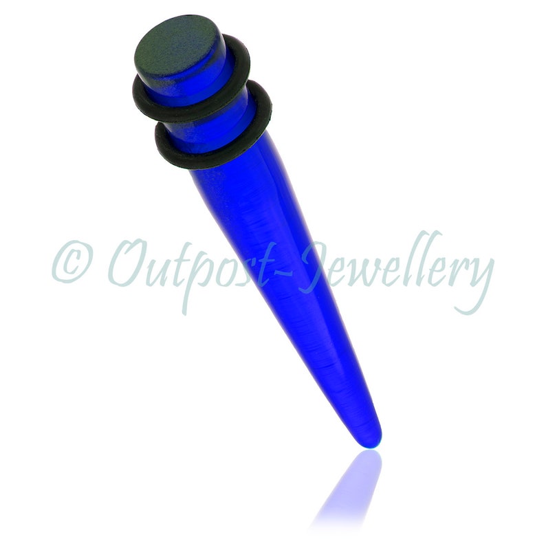 Blue 7mm 9mm 11mm & 13 mm ear tapers to buy on Etsy