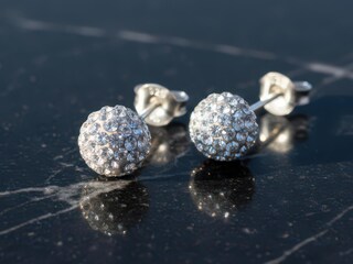 Orecchini A Perno Argento 925 Con Cristalli Trasparenti A Forma Di Fiore - 0,8 Cm, Confezione Regalo