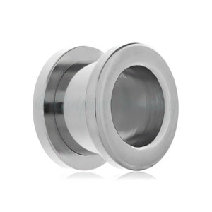 1 x Plain surgical steel flesh tunnel screw fit back and square rim size 2mm 3.2mm 4mm 5mm 6mm 8mm 10mm 11mm 12mm 13mm 14mm 16mm 18mm 20mm