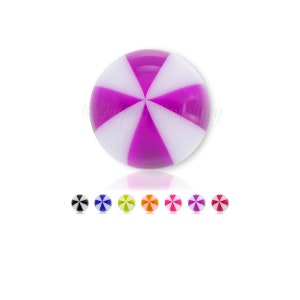 Beach Ball 1.6mm 14g Replacement Colourful Fun for Piercing Bars Spare Part Kit to fit 1.6mm Barbell Labret scaffold navel tongue nipple