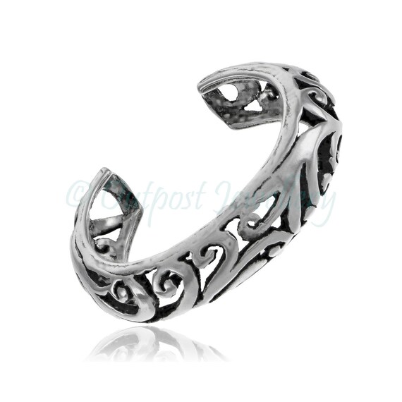 Sterling Silver Open Floral Toe Ring Sterling Silver Open Floral Toe Ring