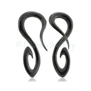 Pair horn gauge twisters ear claw hangers spiral plug stretcher taper body piercing