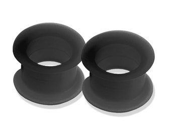 Black silicone soft tunnel. Double flared soft stretcher 4mm 5mm 6mm 8mm 10mm 12mm 14mm 16mm 18mm 20mm 22mm 24mm 26mm 28mm 30mm