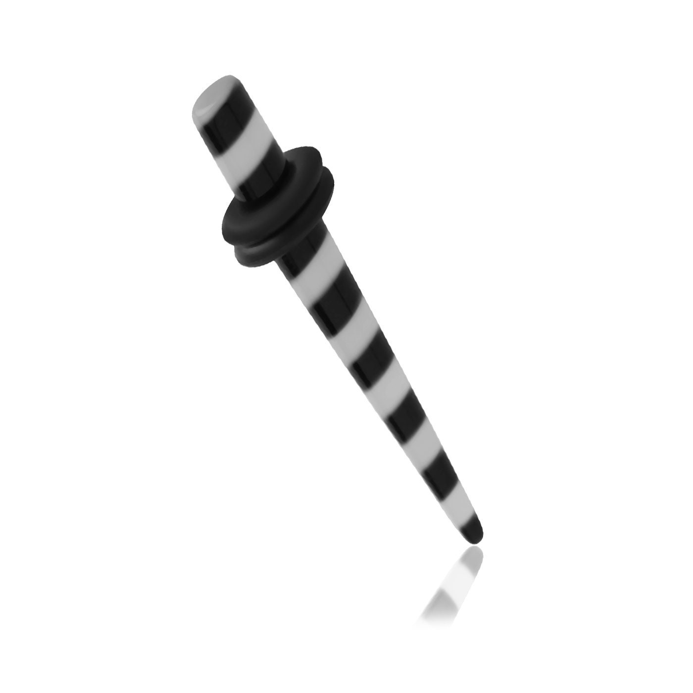 Black & White Stripes Stretcher Taper Spike Print Expander