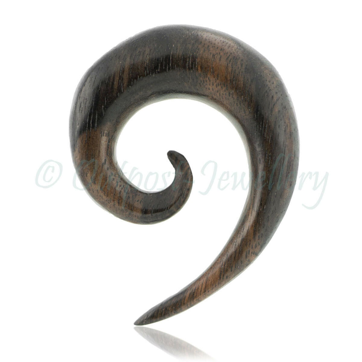 Wood Short Tail Ear Spiral Hanger Claw Talon Plug Stretcher Tribal Body ...