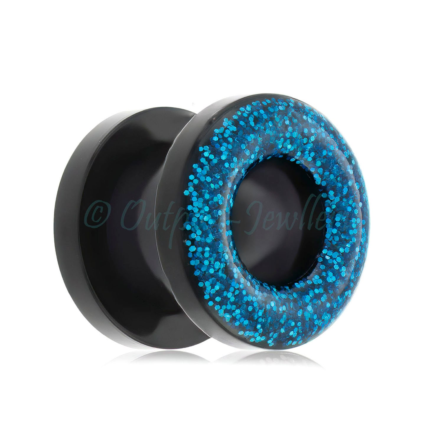 Vergoldete Ohr-Tunnel Mit CZ-Steinen (Doppelflare) – 6mm Stärke (1g), Aus Chirurgischem Stahl Vergoldete Ohr-Tunnel Mit CZ-Steinen (Doppelflare) – 6mm Stärke (1g), Aus Chirurgischem Stahl