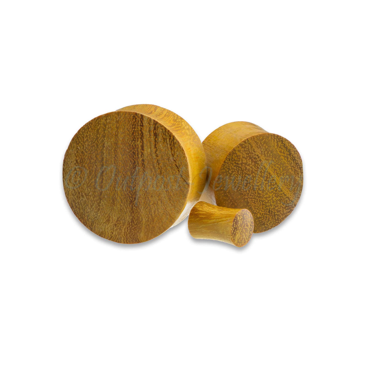 1 x Round Jackfruit wood double flared ear lobe flesh plug Etsy