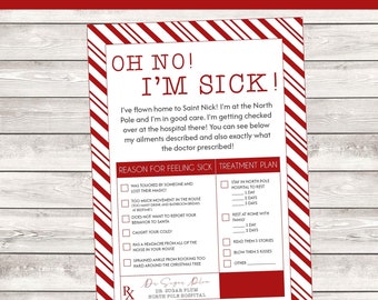 Elf Printable - Elf I&#39;m Sick Note - Elf Ideas - Elf Forgot to Move! - PDF - Digital Download