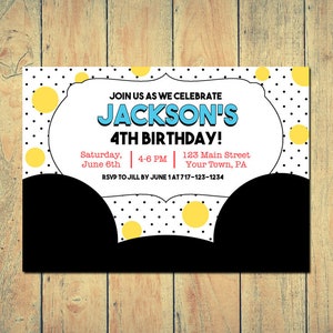 Mickey Mouse Invitation | Mickey 1st Birthday Party | Mickey Birthday Invitation | Custom Mickey Mouse Invite | Vintage Mickey Invitation