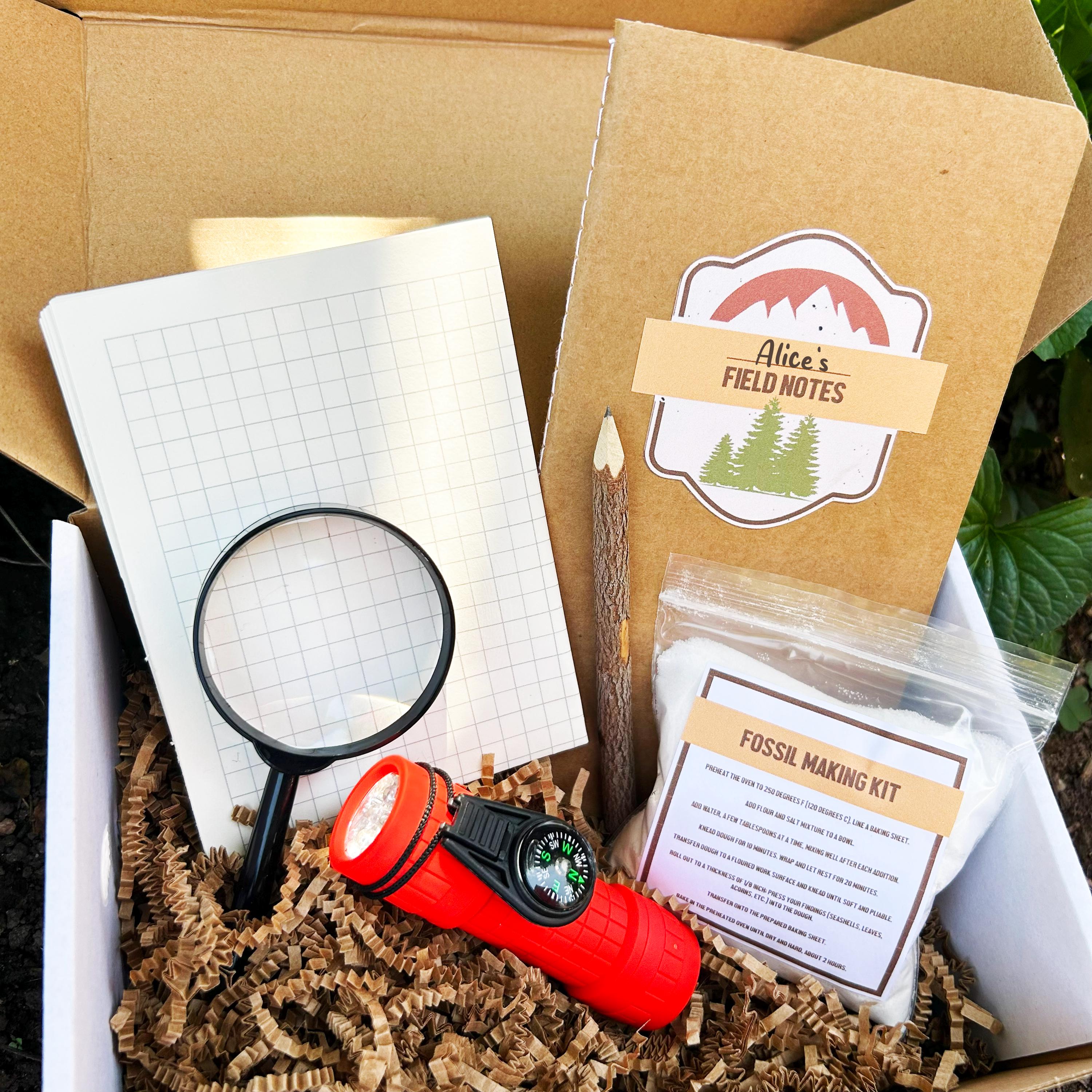 Personalized Kids Outdoor Explorer Kit | Nature Journal, STEM Toy